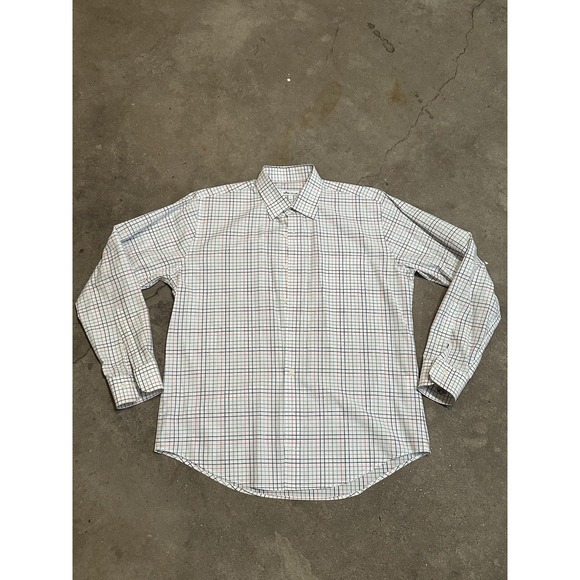 Peter Millar Other - Peter Millar Button Down‎ Shirt Men's Large Multicolor Check Plaid 100% Cotton